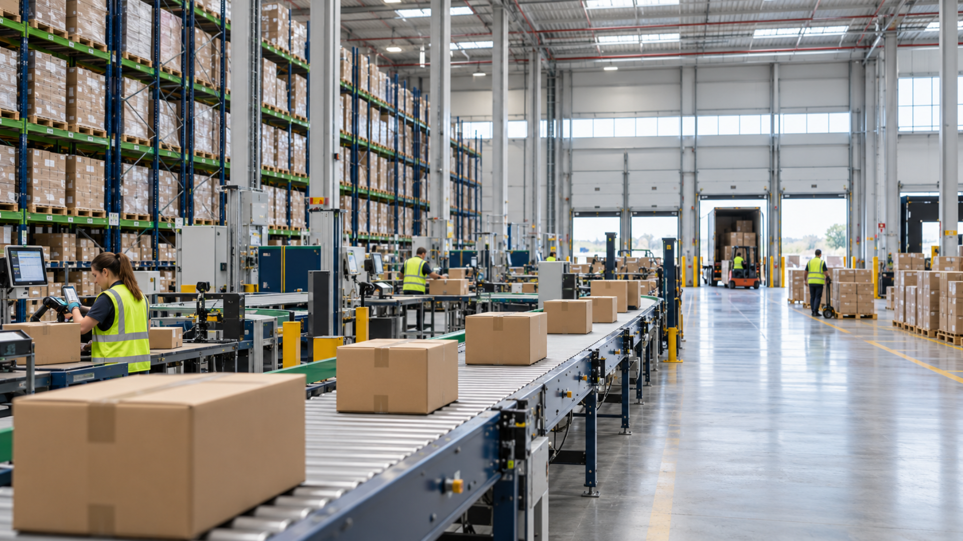Preparación y expedición de pedidos de comercio electrónico en una nave logística